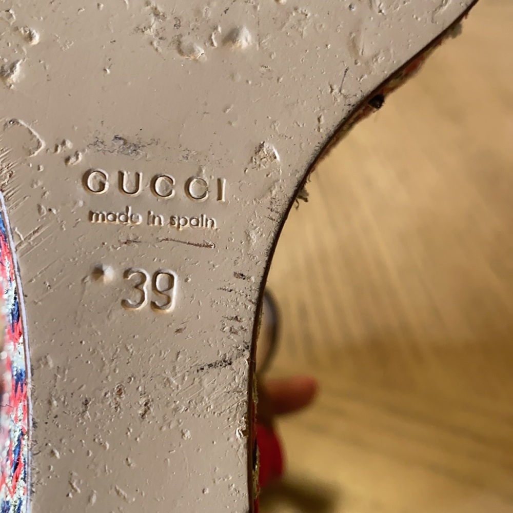❤️ Authentic Gucci Blue Suede Horsebit Espadrille Wedge Heels - Picture 6 of 11